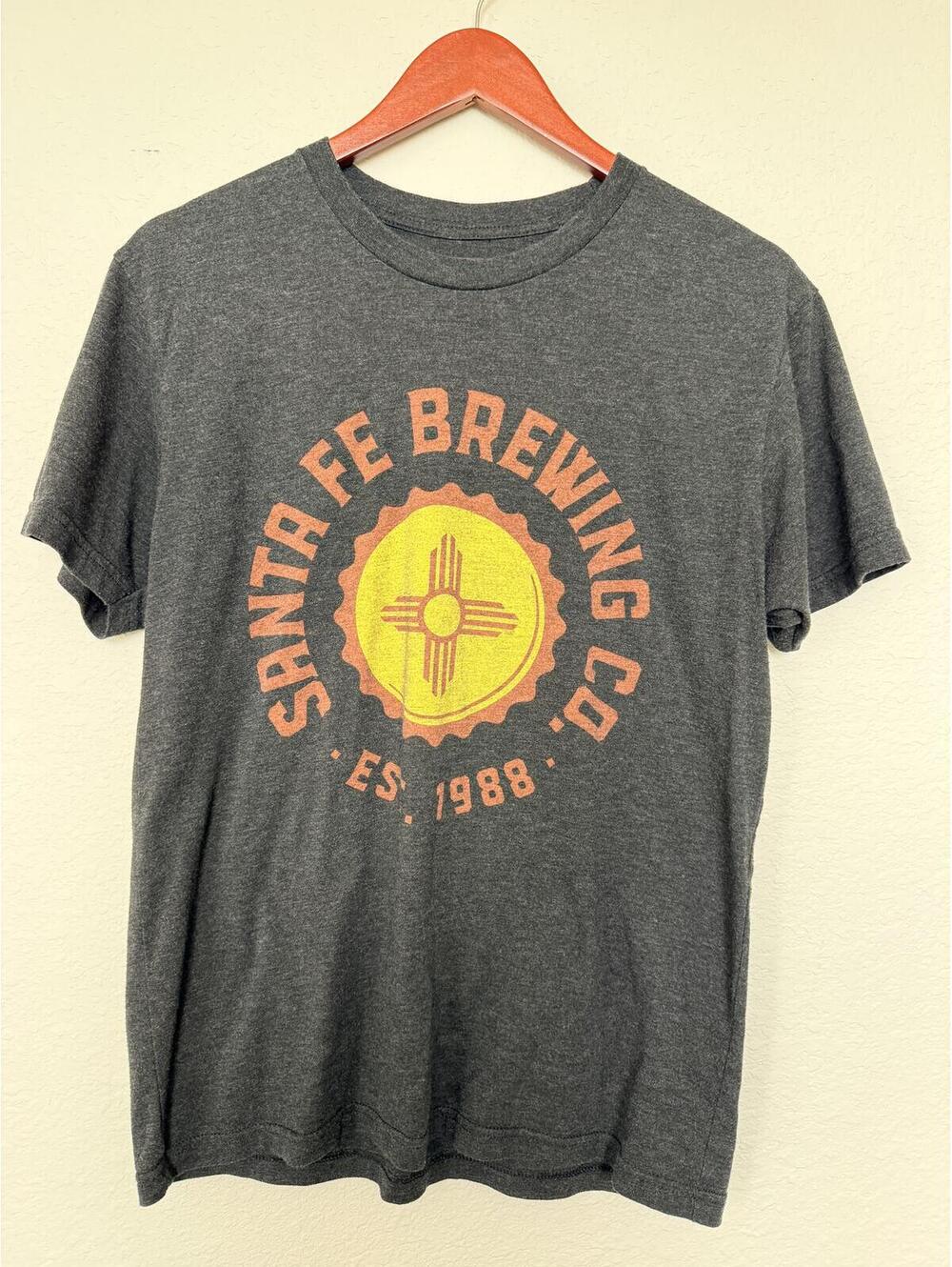 Santa Fe Brewing Co. Graphic T-Shirt Charcoal Gray Size Medium